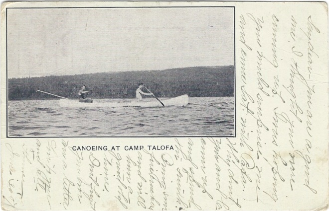 Canoeing at Camp Talofa side 1 1907